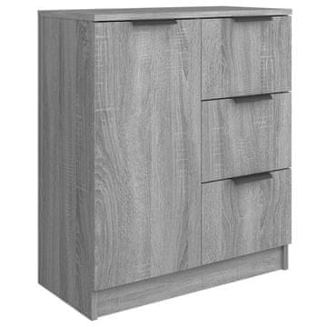Vidaxl Komoda siva sonoma 60x30x70 cm inženirski les