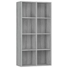 Vidaxl Knjižna omara/komoda siva sonoma 66x30x130 cm inženirski les