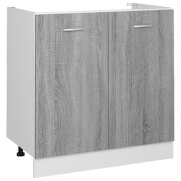 Vidaxl Spodnja omarica za umivalnik “Lyon” siva sonoma 80x46x81,5cm