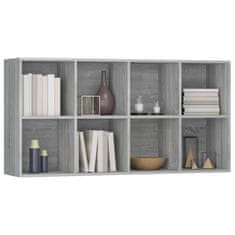 Vidaxl Knjižna omara/komoda siva sonoma 66x30x130 cm inženirski les