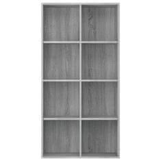 Vidaxl Knjižna omara/komoda siva sonoma 66x30x130 cm inženirski les