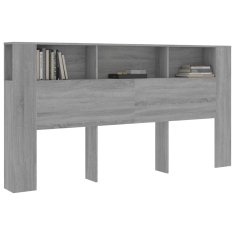 Vidaxl Vzglavna omarica siva sonoma 200x18,5x104,5 cm
