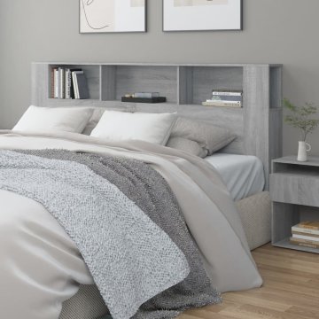 Vidaxl Vzglavna omarica siva sonoma 200x18,5x104,5 cm