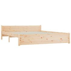 Vidaxl Posteljni okvir iz trdnega lesa 140x190 cm