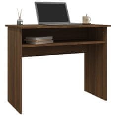 Vidaxl Pisalna miza rjav hrast 90x50x74 cm inženirski les
