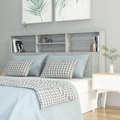 Vidaxl Vzglavna omarica siva sonoma 160x19x103,5 cm