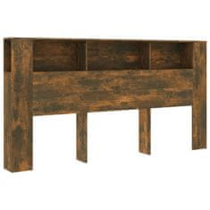 Vidaxl Vzglavna omarica dimljeni hrast 200x18,5x104,5 cm