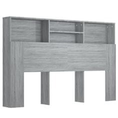 Vidaxl Vzglavna omarica siva sonoma 160x19x103,5 cm