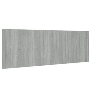 Vidaxl Posteljno vzglavje sivo sonoma 240x1,5x80 cm konstruiran les