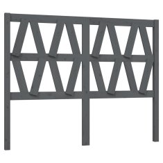 Vidaxl Posteljno vzglavje sivo 166x4x100 cm trdna borovina