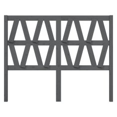 Vidaxl Posteljno vzglavje sivo 166x4x100 cm trdna borovina