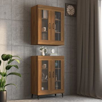 Vidaxl vidaXL Stenska omarica rjav hrast 69,5x34x90 cm