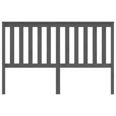 Vidaxl Posteljno vzglavje sivo 166x6x101 cm trdna borovina