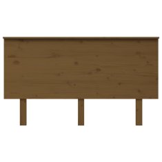 Vidaxl Posteljno vzglavje medeno rjavo 144x6x82,5 cm trdna borovina