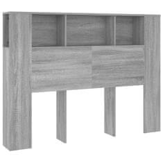 Vidaxl Vzglavna omarica siva sonoma 140x18,5x104,5 cm