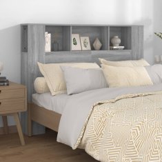 Vidaxl Vzglavna omarica siva sonoma 140x18,5x104,5 cm