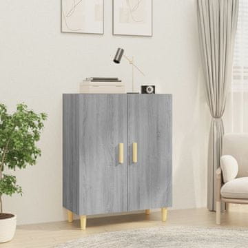 Vidaxl vidaXL Omarica, siva, hrast sonoma, 70x34x90 cm, material na osnovi lesa