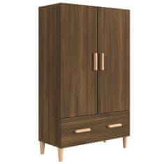 Vidaxl Visoka omarica rjavi hrast 70x31x115 cm konstruiran les