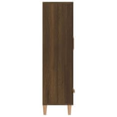 Vidaxl Visoka omarica rjavi hrast 70x31x115 cm konstruiran les