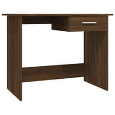 Vidaxl Pisalna miza rjav hrast 100x50x76 cm inženirski les