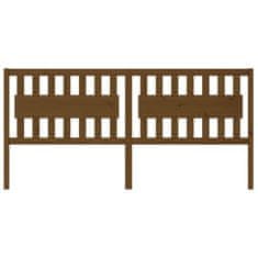 Vidaxl Posteljno vzglavje medeno rjavo 205,5x4x100 cm trdna borovina