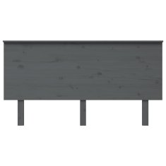 Vidaxl Posteljno vzglavje sivo 154x6x82,5 cm trdna borovina