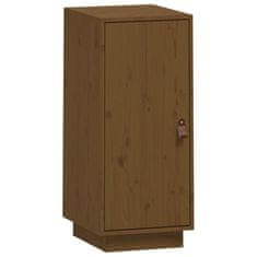 Vidaxl Komoda medeno rjava 34x40x75 cm trdna borovina
