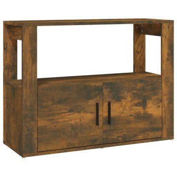Vidaxl Komoda dimljeni hrast 80x30x60 cm inženirski les