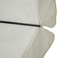 Vidaxl Aluminijast senčnik bele barve s prenosnim stojalom
