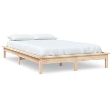 Vidaxl Posteljni okvir 200x200 cm trdna borovina