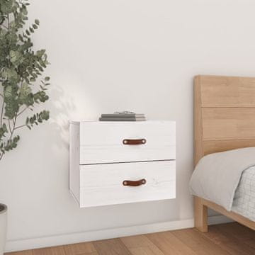 Vidaxl vidaXL Stenska nočna omarica 50x36x40 cm bela