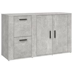 Vidaxl Komoda betonsko siva 100x33x59,5 cm inženirski les