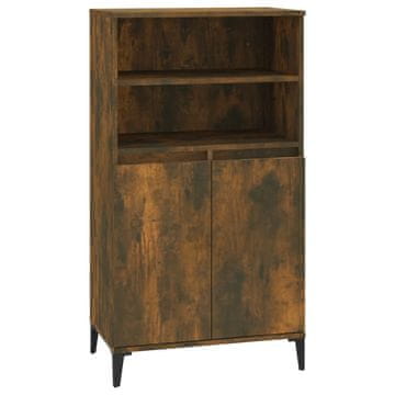 Vidaxl Visoka omara dimljen hrast 60x36x110 cm inženirski les
