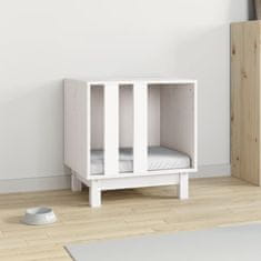 Vidaxl Pasja uta bela 50x40x52 cm trdna borovina