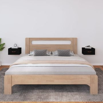 Vidaxl vidaXL Stenske nočne omarice, komplet 2 kosov, 40 x 29,5 x 22 cm, črne