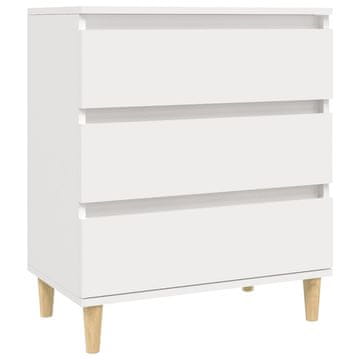 Vidaxl Komoda bela 60x35x70 cm inženirski les