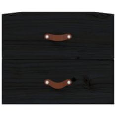 Vidaxl Stenska nočna omarica 2 kosa črna 50x36x40 cm