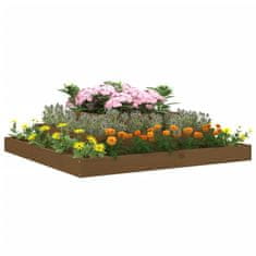 Vidaxl Visoka greda medeno rjava 110x110x27 cm trdna borovina