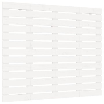 Vidaxl Stensko posteljno vzglavje belo 126x3x91,5 cm trdna borovina