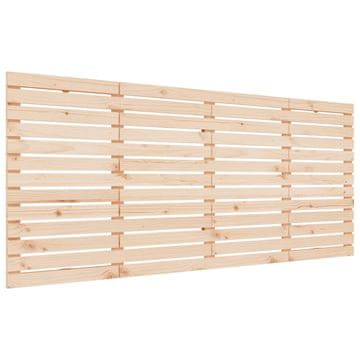 Vidaxl Stensko posteljno vzglavje 186x3x91,5 cm trdna borovina
