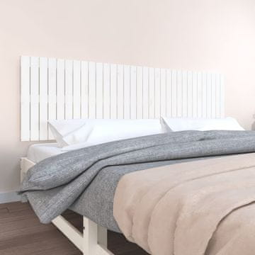 Vidaxl vidaXL Vzglavje postelje belo 204x3x60 cm masivni borov les