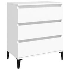 Vidaxl Komoda bela 60x35x70 cm inženirski les