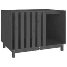 Vidaxl Pasja uta siva 100x70x72 cm trdna borovina