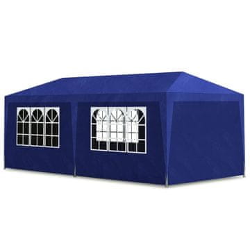 Vidaxl Vrtni šotor 3x6 m moder