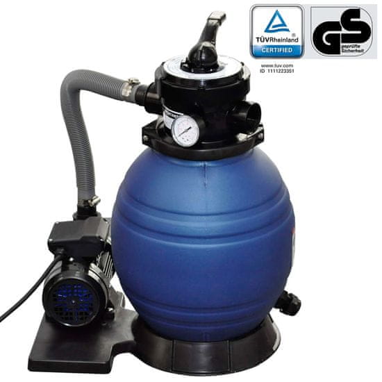 Vidaxl Peščena filtracija s črpalko 400 W 11.000 l/h