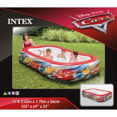 Greatstore Napihljiv bazen Intex Cars, večbarven, 262 x 175 x 56 cm