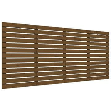 Vidaxl Stensko posteljno vzglavje medeno rjavo 166x3x91,5 cm borovina