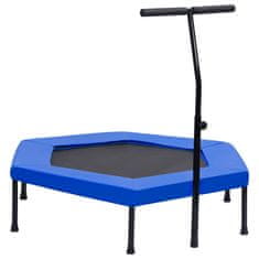 shumee Fitnes trampolin z ročajem in varnostno oblogo šestkoten 122 cm