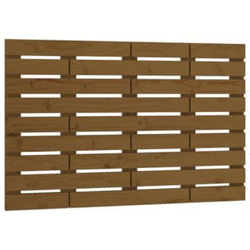 Vidaxl Stensko posteljno vzglavje medeno rjavo 96x3x63 cm borovina