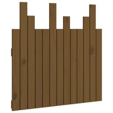 Vidaxl Stensko posteljno vzglavje medeno rjavo 82,5x3x80 cm borovina